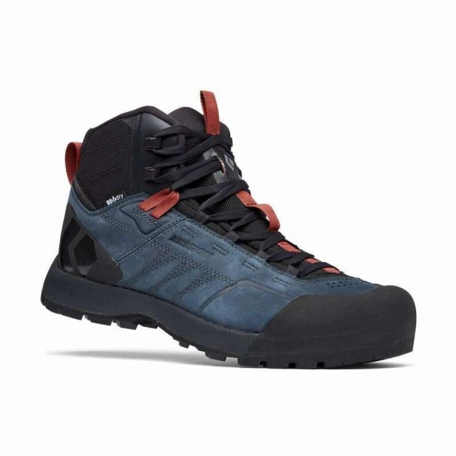 Homme * | Meilleur Prix Black Diamond Mission Leather Mid Wp Chaussures Approche Homme Eclipse / Red Rock