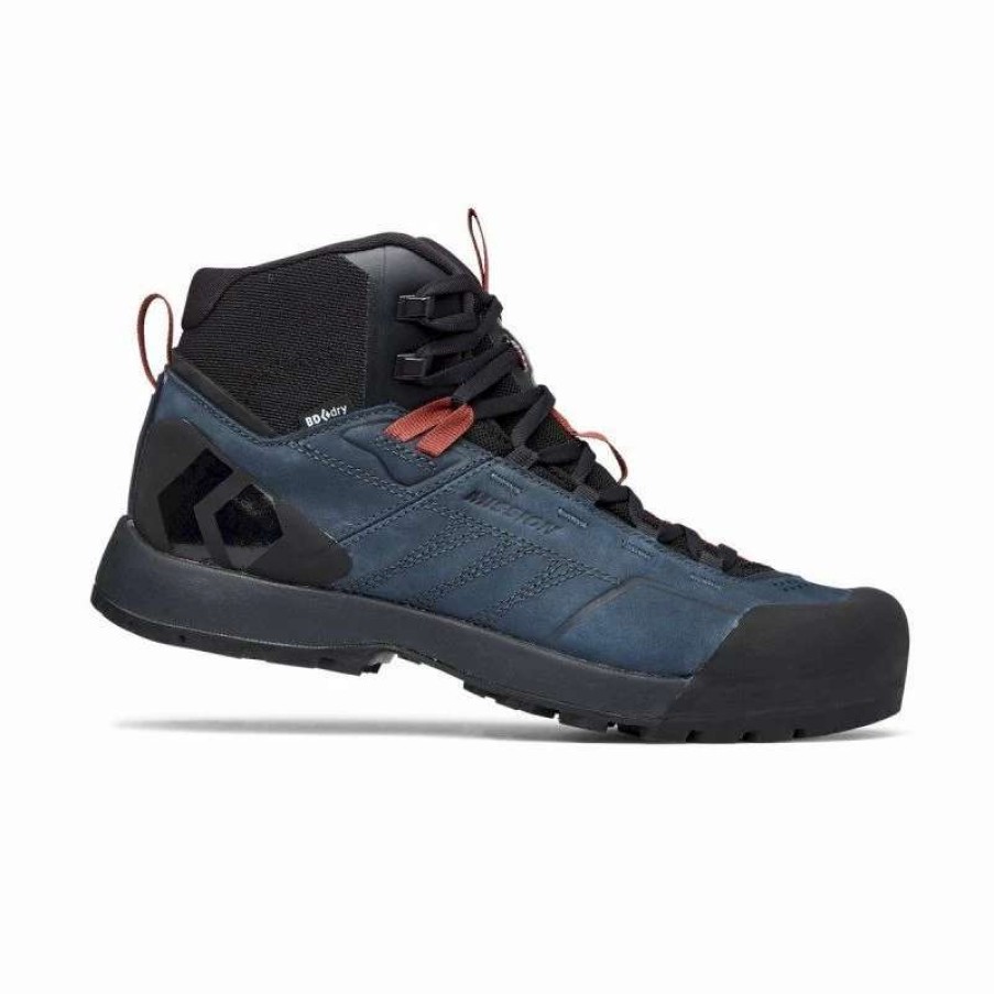 Homme * | Meilleur Prix Black Diamond Mission Leather Mid Wp Chaussures Approche Homme Eclipse / Red Rock