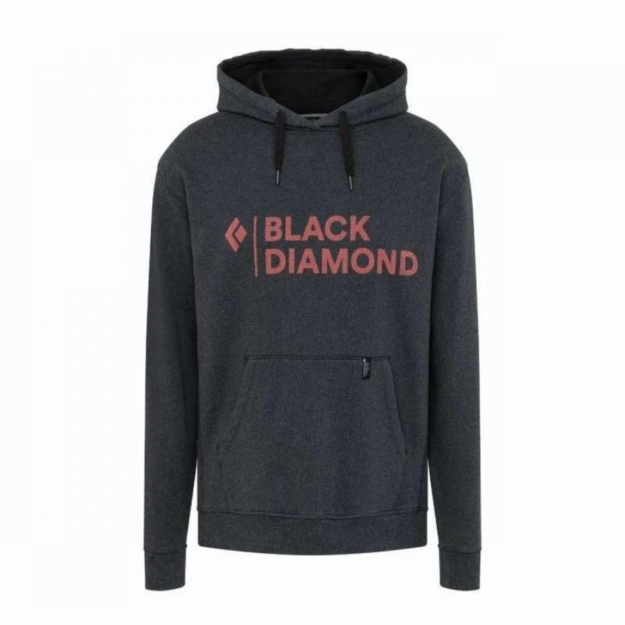 Homme * | De Gros Black Diamond Stacked Logo Hoody Sweat A Capuche Homme Black Heather