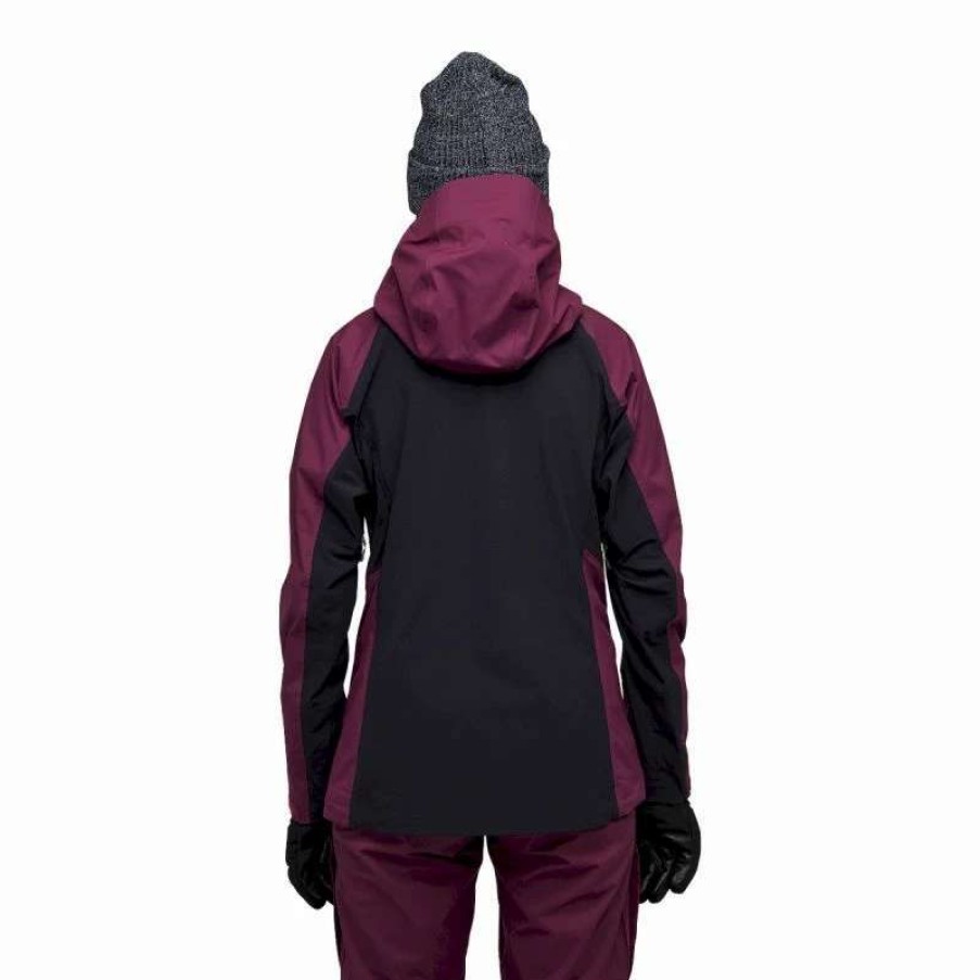 Femme * | Promo Black Diamond Dawn Patrol Hybrid Shell Veste Ski Femme White / Blackberry / Black