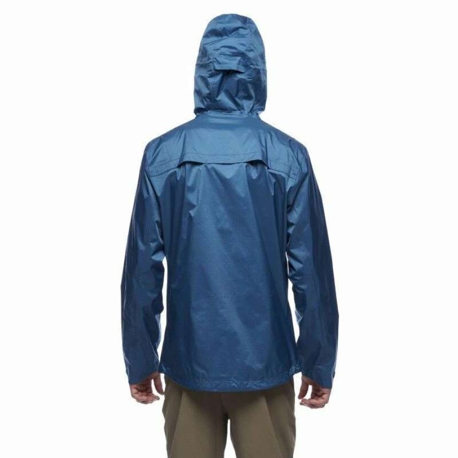 Homme * | Promo Black Diamond Treeline Rain Shell Veste Impermeable Homme Astral Blue