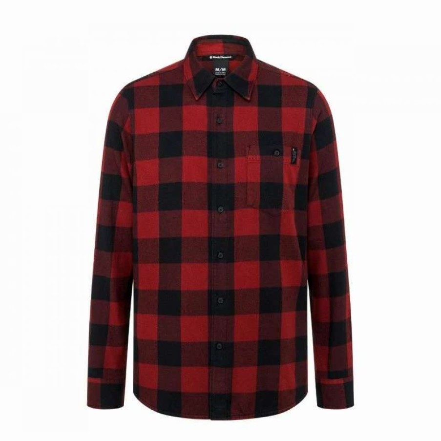 Homme * | Acheter Black Diamond Zodiac Flannel Chemise Homme Dark Crimson / Smoke Plaid