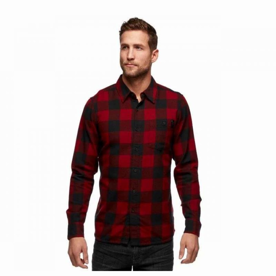 Homme * | Acheter Black Diamond Zodiac Flannel Chemise Homme Dark Crimson / Smoke Plaid