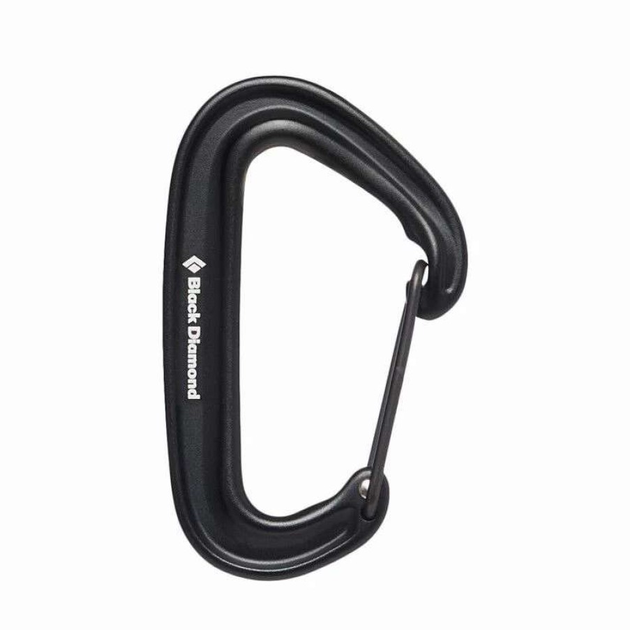 Escalade * | Budget Diamond Miniwire Carabiner Mousqueton Black