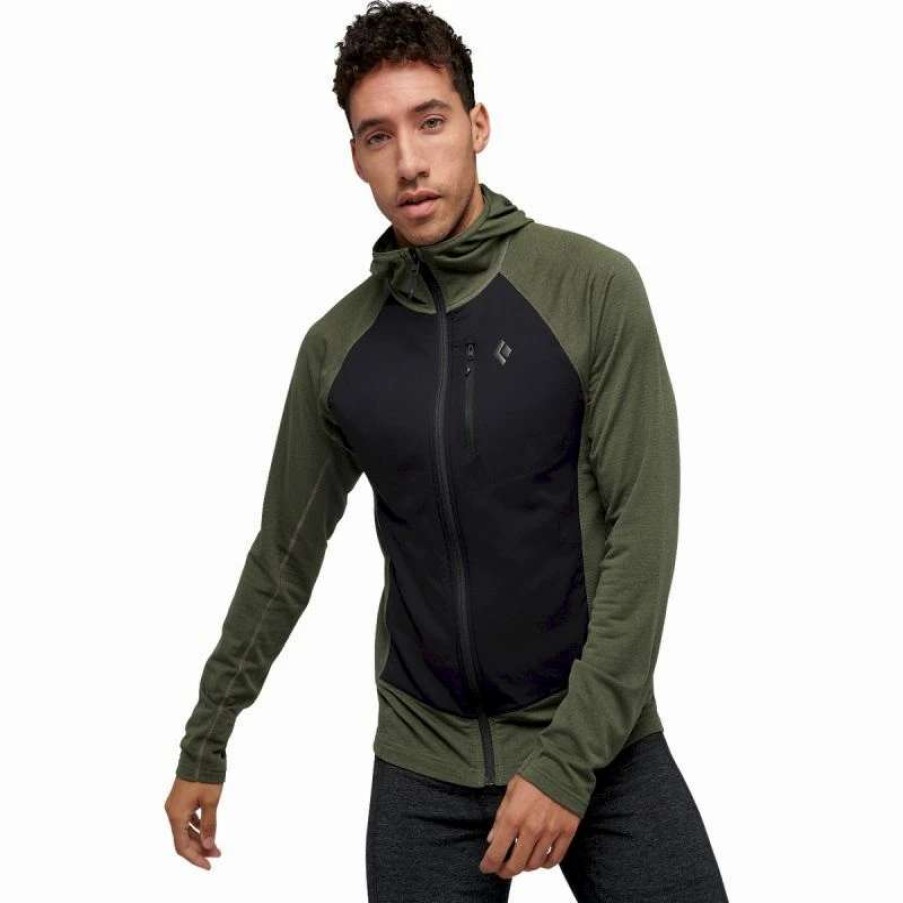 Homme * | Top 10 Black Diamond Coefficient Lt Hybrid Hoody Polaire Homme Tundra / Black