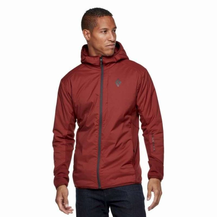 Homme * | Les Meilleures Critiques De Black Diamond First Light Hoody Hybrid Veste Homme Dark Crimson