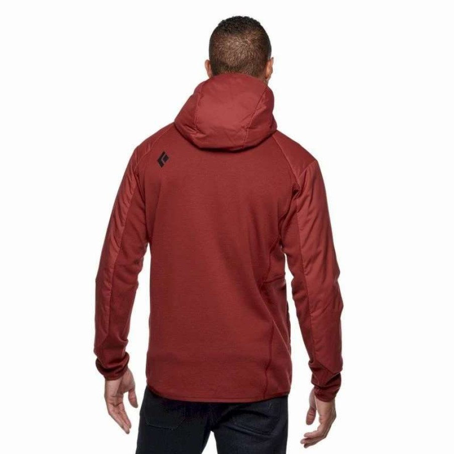 Homme * | Les Meilleures Critiques De Black Diamond First Light Hoody Hybrid Veste Homme Dark Crimson